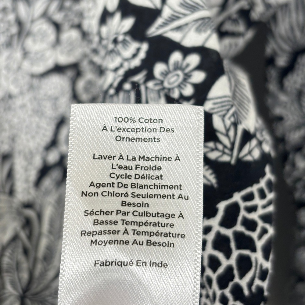 Talbots Jungle Print Peasant Blouse Womens XL Petite Cotton Boho - Picture 8 of 9